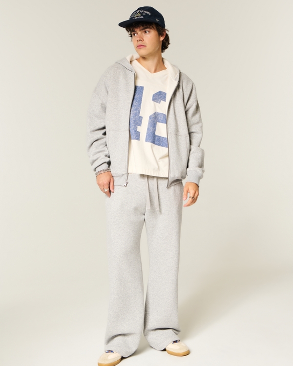 Утепленное худи флис Hollister