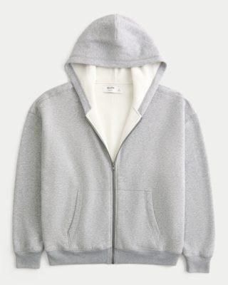 Утепленное худи флис Hollister