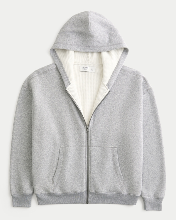 Утепленное худи флис Hollister