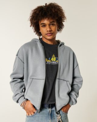 Утепленное флис худи Hollister