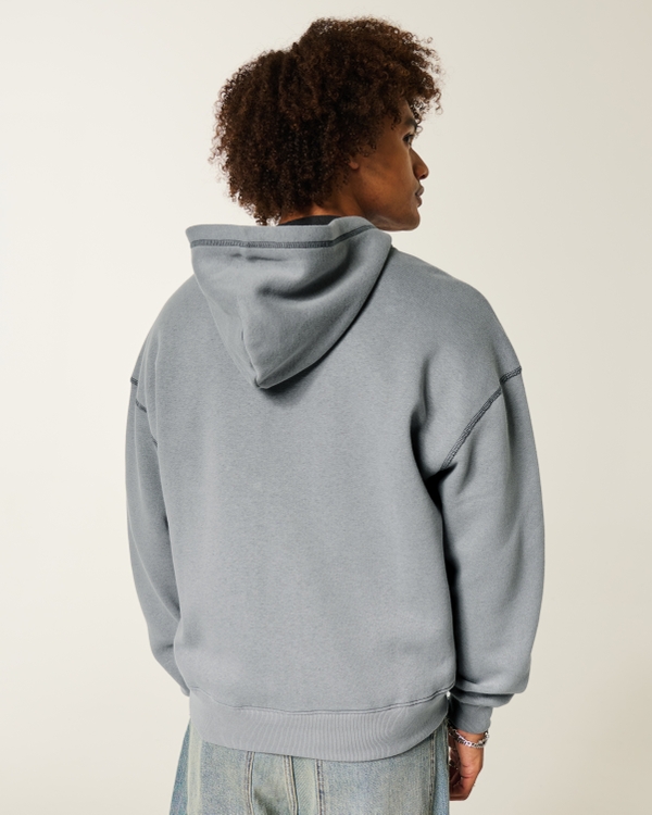 Утепленное флис худи Hollister