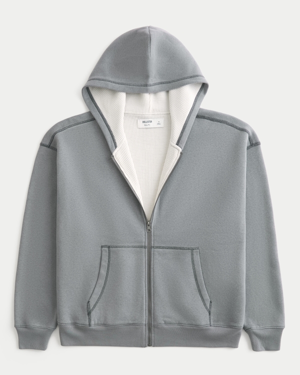 Утепленное флис худи Hollister